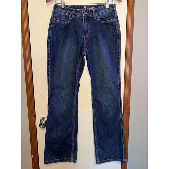 Carhartt Women's Relaxed Fit Mid-Rise Denim Jasper Jeans Size 4 - Picture 2 of 12